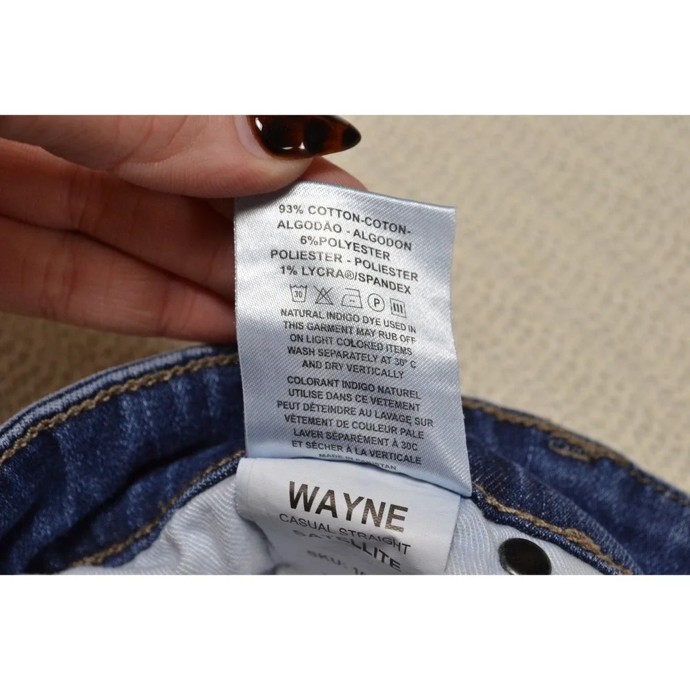 DL1961 Wayne Casual Straight Mens 40x32 Blue Satellite Jeans‎ Mid Rise Denim